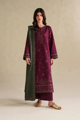 3 Piece Unstitched Heavy Embroidered Lawn Suit ( Four-sided Embroidered Lawn Dupatta ) IZ-2705
