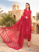 3 Piece - Unstitched Fully Embroidered Lawn Fabric MB-2590 R