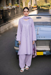 3 Piece - Unstitched Embroidered Lawn Fabric ZS-2625