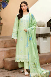 3 Piece - Unstitched Embroidered Lawn Fabric ZS-2630