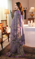 3 Piece - Unstitched Fully Embroidered Lawn Fabric JD-2680