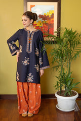 2 Piece - Unstitched Fully Embroidered Dhanak Fabric AL-945